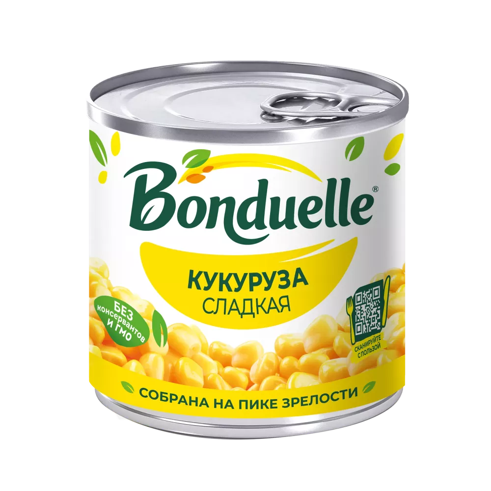 Кукуруза консервированная Bonduelle, сладкая, 170 г