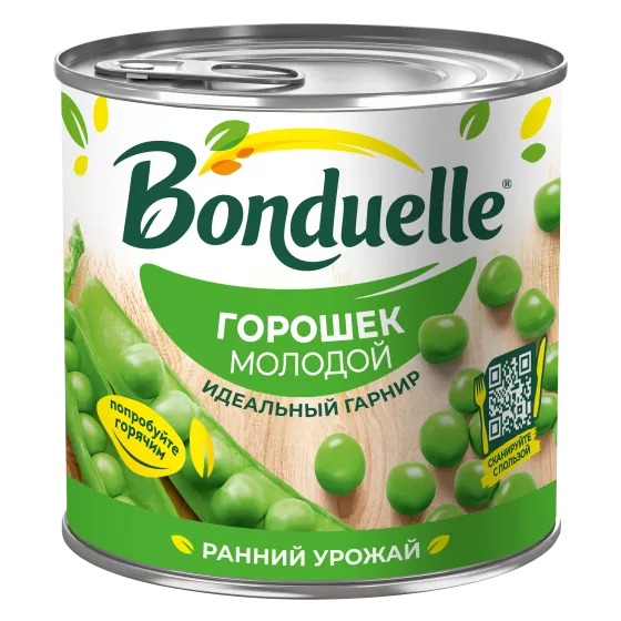 Горошек консервированный Bonduelle, молодой, 400 г